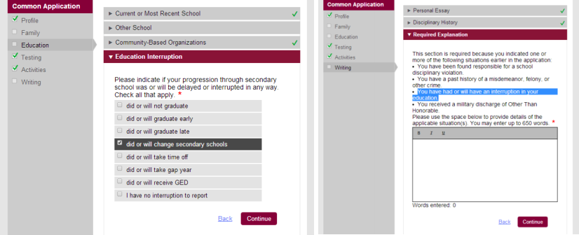 What information is on your high school transcript?