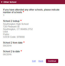 Other School Common App