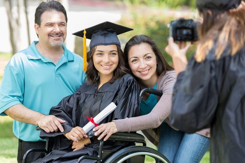 High School Graduate in Wheelchair